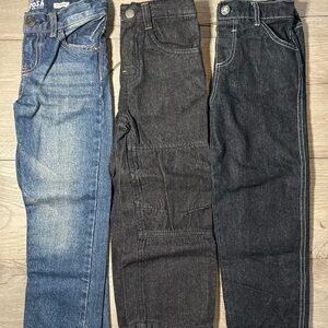 Set of 3 Boys Denim Jeans - Blue and Black